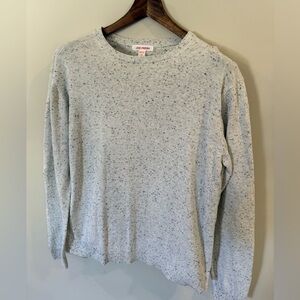 Joe Fresh 100% Cotton Speckled Crewneck Sweater – Size L | Light Grey